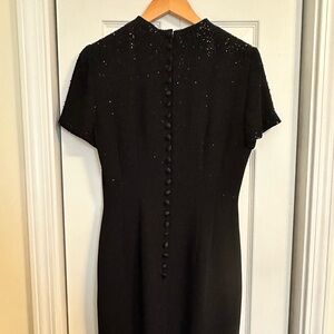 Donna Morgan Black Sheath Dress with Dolman Sleeves